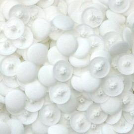 Snap-On Bifix Cover Caps to Use with Phillips Ph2 & Pozidrive Pz2 Pozi Screws - Pack of 50 Biffix Covers : White