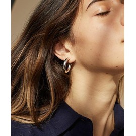 36 Pairs Gold Hoop Earrings Set for Women, Chunky Gold Earrings Multipack, Trendy Hypoallergenic Silver Hoop Earring Pack (Style1-silver)