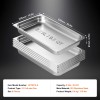 6 Pack 0.8mm Thick Stainless Steel Full Size Anti-Jam Steam
