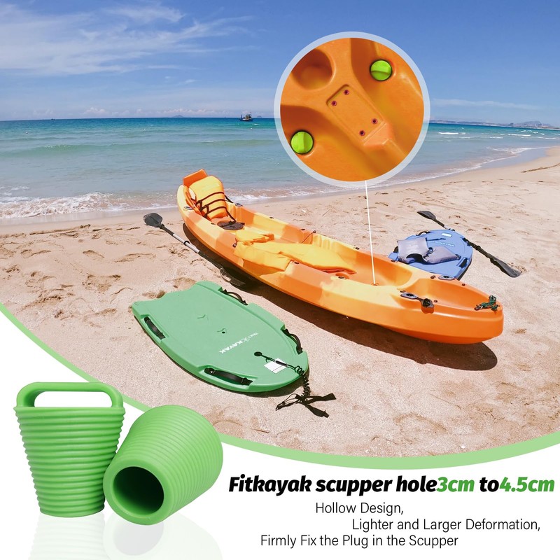XARILK 8 Packs TPE Kayak Scupper Plug Kit – Universal