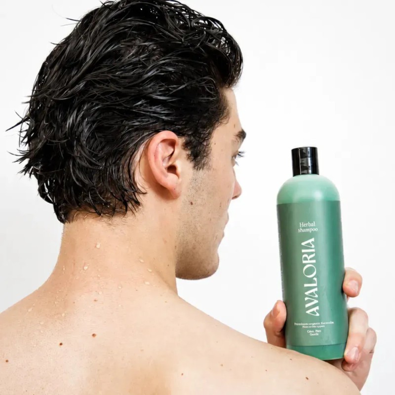 Shampoo Avaloria Botánico Anticaída y Crecimiento Natural 480 ml, sin
