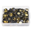 VAPKER 200 PCS Thumb Tacks Black Plastic Round Head Thumbtacks