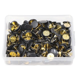 VAPKER 200 PCS Thumb Tacks Black Plastic Round Head Thumbtacks