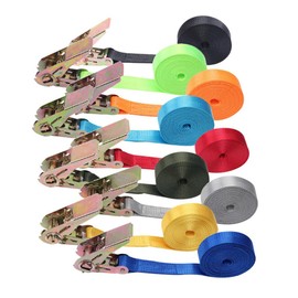 TMTGTS Spanngurt 8M Spanngurt mit Ratsche Zurrgurt 25mm Breit Stand Ratschengurt Robust Ratsche Haken Befestigen Ohne Haken Befestigungsgurt für Auto Sackkarre Gepäckpakete Camping Feste Ladung(1#)