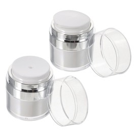 2pcs Airless Pump Bottles Empty Facial Cream Dispenser Vacuum Lotion Bottle Refillable Cosmetic Containers Travel Creams Lotions