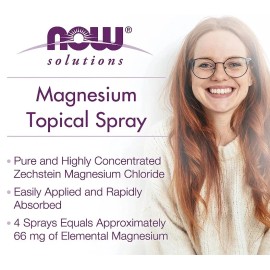 NOW Solutions - Magnesium Topical Spray, 8 fl oz (237 ml) by NOW- 2 PACK