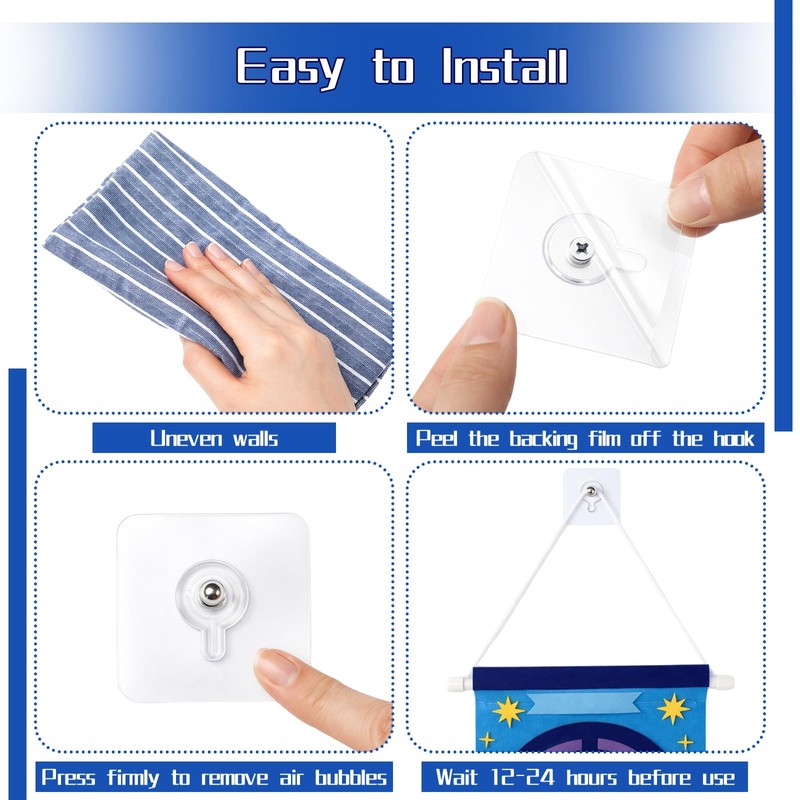 Singhoow 45 Pack Picture Hangers Without Nails, Heavy Duty No