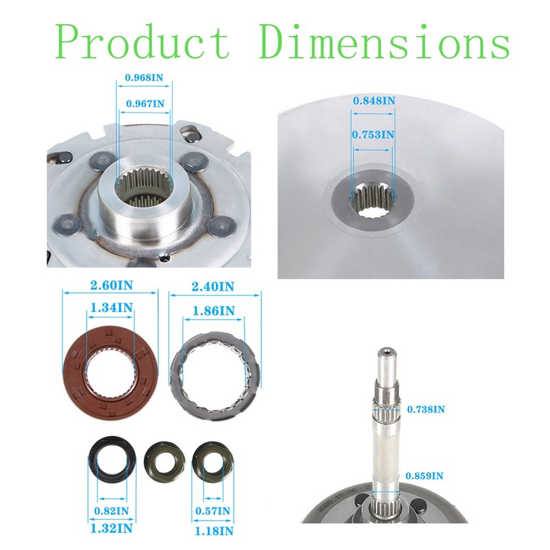 marddpair Primary Sheave Pad Shoe with Gasket Clutch Drum Housing