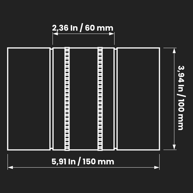 Repa Market 4" Inch Round Male Fit Noise Control Duct