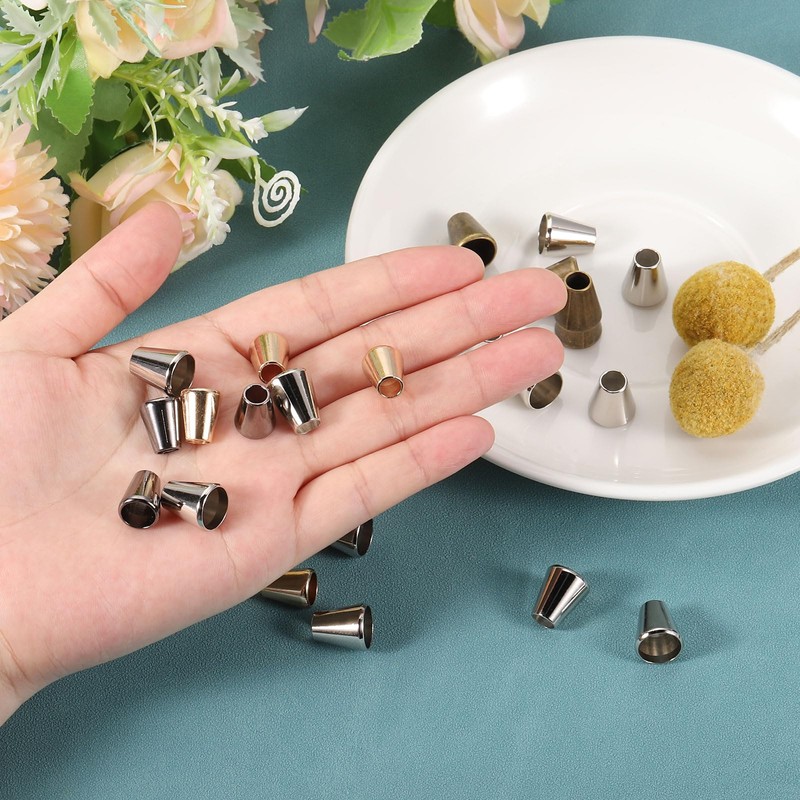 sourcing map 36Pcs Alloy Bell End Stoppers, 12.5mm x 10mm