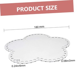 OHPHCALL 4pcs Yarn Basket Base Heart DIY for Crochet Transparent Crochet Basket Bottom Shaped Woven Handbag Knitting Woven Baskets Bag Bottom Supply Bag Bottom Cushion Acrylic