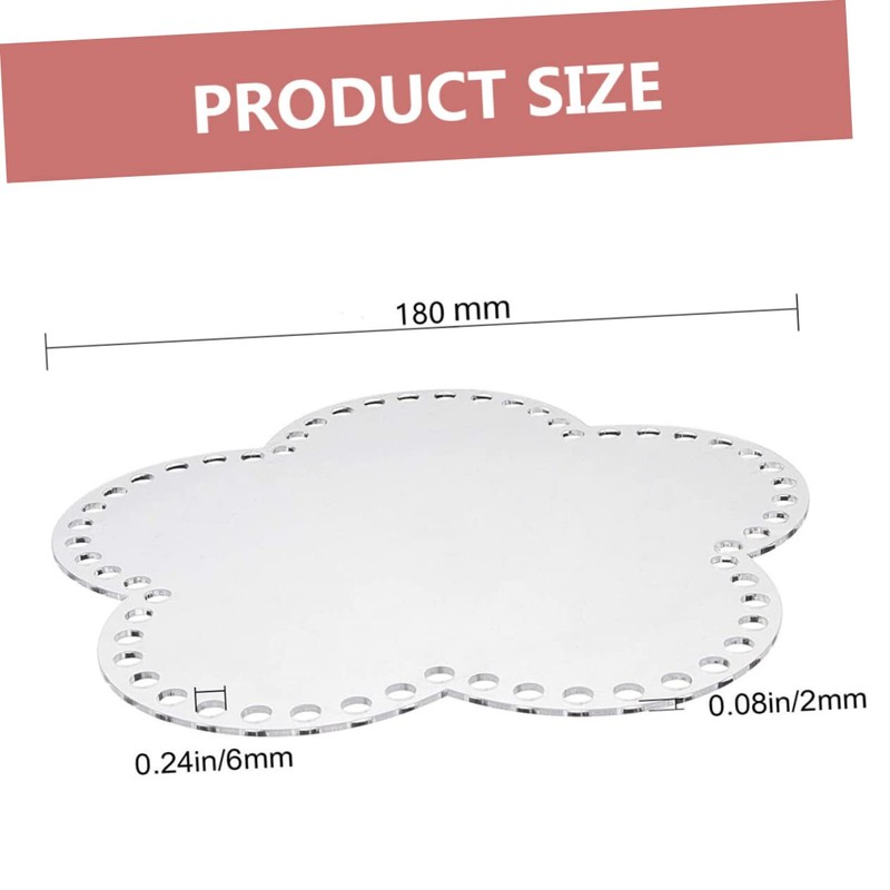 OHPHCALL 4pcs Yarn Basket Base Heart DIY for Crochet Transparent