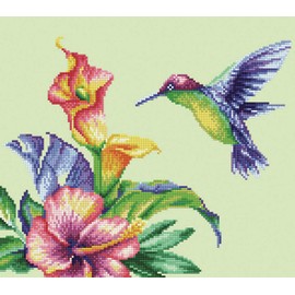DIAMOND ART BY LEISURE ARTS Diamond Painting Kits for Adults 14"X16" Advanced Hummingbird, Full Drill, Art Kits, Dimond Art, for Adults, Kit