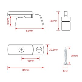 10x Sash Jammers Window Locks for UPVC PVC Doors Windows Home Security - Zinc Cast Alloy Sash Jammer Flush Lock Blocker