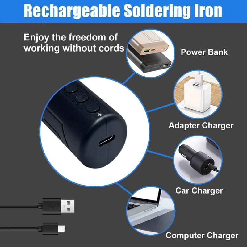ANBES Cordless Soldering Iron Kit LED Display Portable Soldering Tools