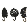 Zeckos Tropical Leaf Metal Wall Art - Set of 3