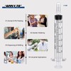 50 Pack 3ml Plastic Syringe Sterile Individual Wrap with Cap,