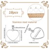 SOFPLATE 1 Box of 18 Hollow Heart Pendants with Open