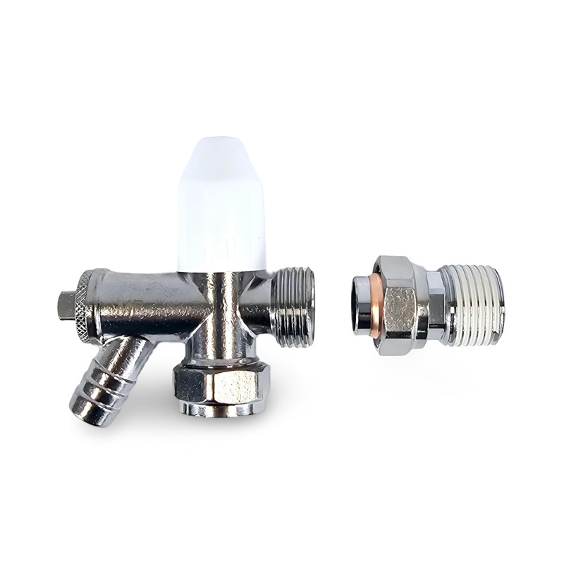 Wärmer System 15mm x 1/2 Angled Radiator Valve, Lockshield Angled
