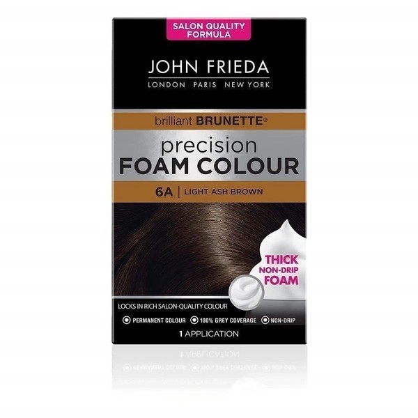 John Frieda Precision Foam Color Permanent Hair Colour Number 6A Light Ash Brown