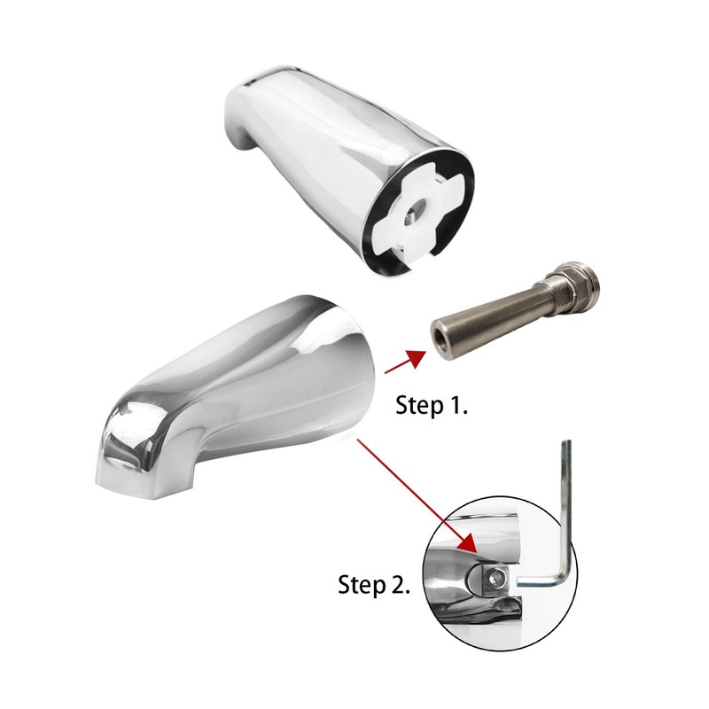 SENTO Slip On Silver Universal Heavy Durable Metal Bathroom Tub