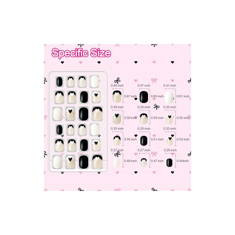 Allstarry Uñas Postizas para Niñas (Paquete de 3, 72 Unidades),