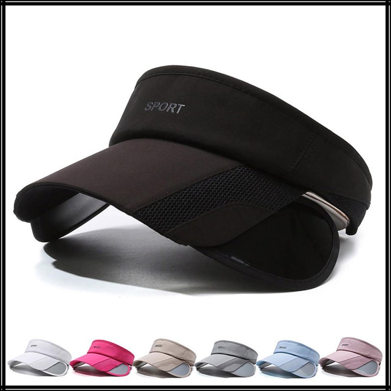 [ホワイトファング] 帽子 サンバイザー キャップ スポーツ ゴルフ 通気性 速乾性 日焼け防止 夏