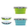 2 Pcs Collapsible Bowls with Lids, Foldable Meal Prep Containers