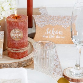 Logbuch-Verlag 25 kleine Gastgeschenke Schachteln SCHÖN DASS DU DA BIST weiß Kraftpapier-Optik Gäste Geschenke Hochzeit