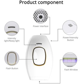 Límite-MX Depiladora de Luz Pulsada,Depilación Laser Profesional para Mujeres y Hombres,Depiladora Portátil,5 Nivel de Energía,Afeitadora con Gafas,para Piernas, Cara, Cuerpo, Línea de Bikini,Negro