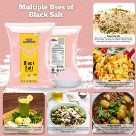 Rani Black Salt Powder (Kala Namak) Mineral 80oz (5lbs) 2.27kg Bulk ~ Unrefined, Pure and Natural | Vegan | Gluten Friendly | NON-GMO | Kosher | Indian Origin | Perfect for Tofu Scramble
