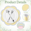 Patelai 48 Pcs Wavy Round Paper Placemats Colorful Pastel Disposable