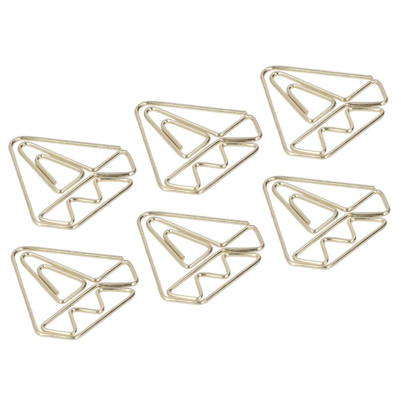 100pcs Metallic Paper Clips Golden Electroplating Process Anti Rust Paper