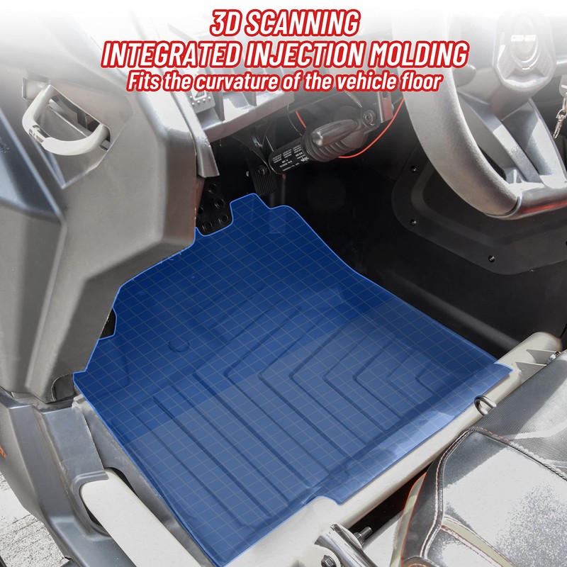 SAUTVS TPE Floor Mats for Can-Am Maverick X3, Front Row