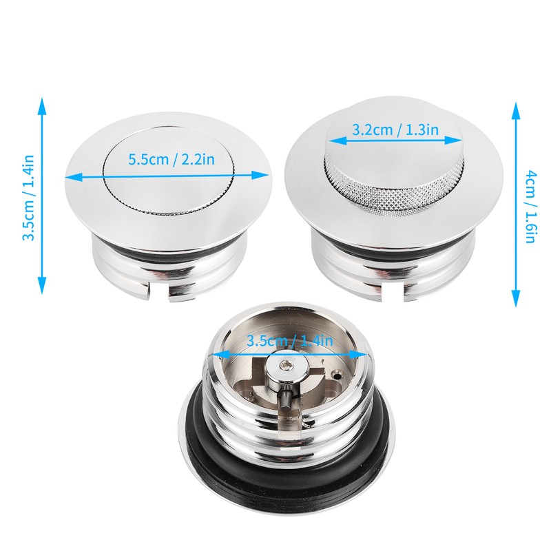Fuel Tank Cover Push Type CNC Aluminum Alloy Oil Filler