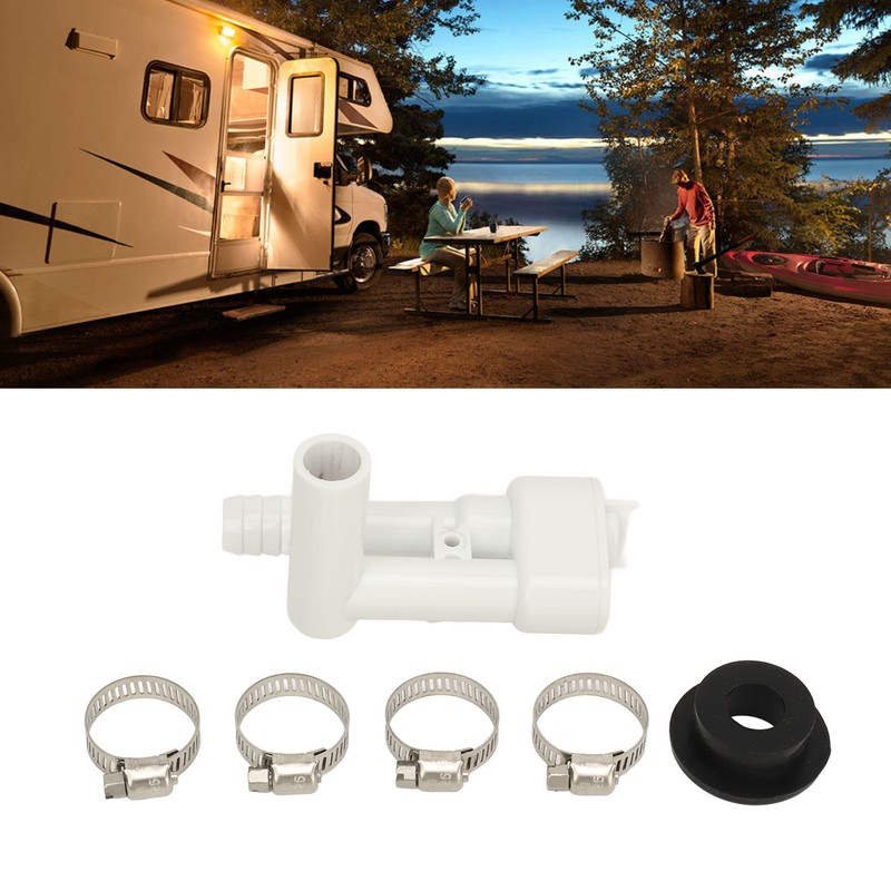 RV Toilet Vacuum Breaker Kit 385316906 Stainless Steel Clamp Sealed