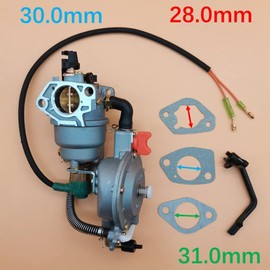 Carburetor Carb Compatible with Honda GX390 188F LPG NG Conversion Kit 4.5-5.5KW 100153 100165 100296 100155 100230 100297 Generator Manual Choke Dual Fuel D350