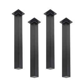 PIPE DECOR Metal Table Legs, 28 Inch Height, Black, Set of 4 – Heavy-Duty Legs for Dining Tables and DIY Projects