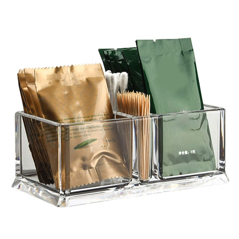 Small Sugar Packet Holder for Coffee Bar,Acrylic Tea Bag Organizer