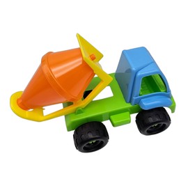 alldoro 60048 - Toy Concrete Mixer with Movable Mixing Drum for Children - Colourful, Plastic - 21 x 15 x 15 cm
