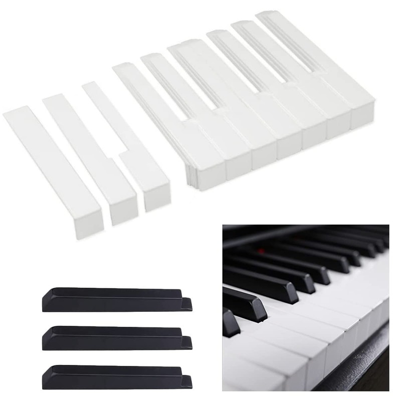 Jiayouy 88 Key Piano Keytops Plastic Piano Key Tops Replacement