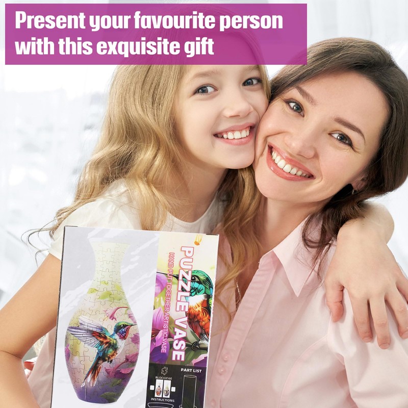 Silipull 2 Set 3D Puzzle Vase 3D Puzzle Flower Vase
