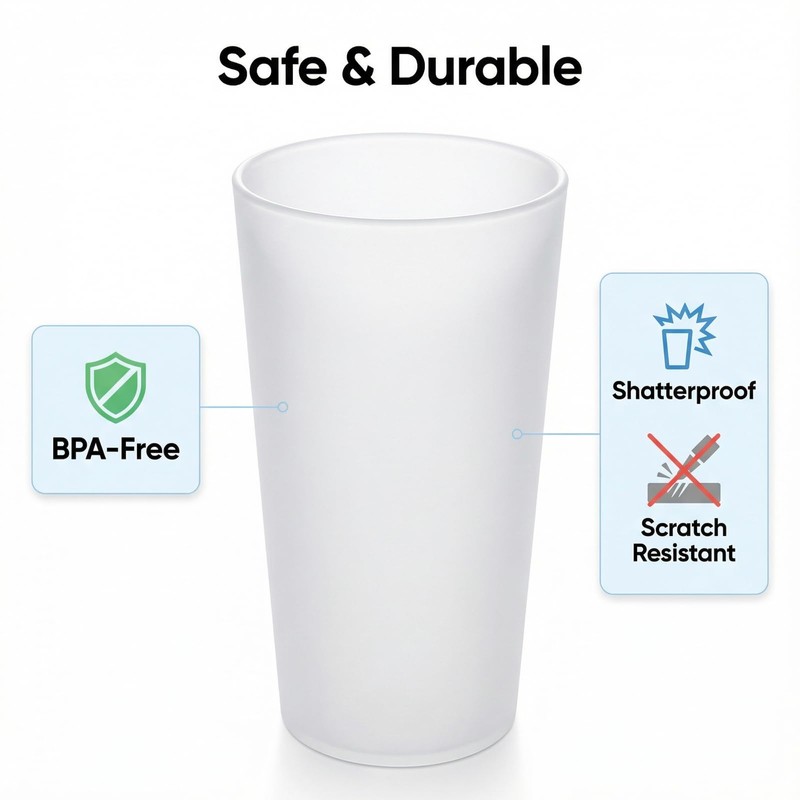 AOYITE 26 oz Plastic Reusable Cups Set of 8, BPA-Free