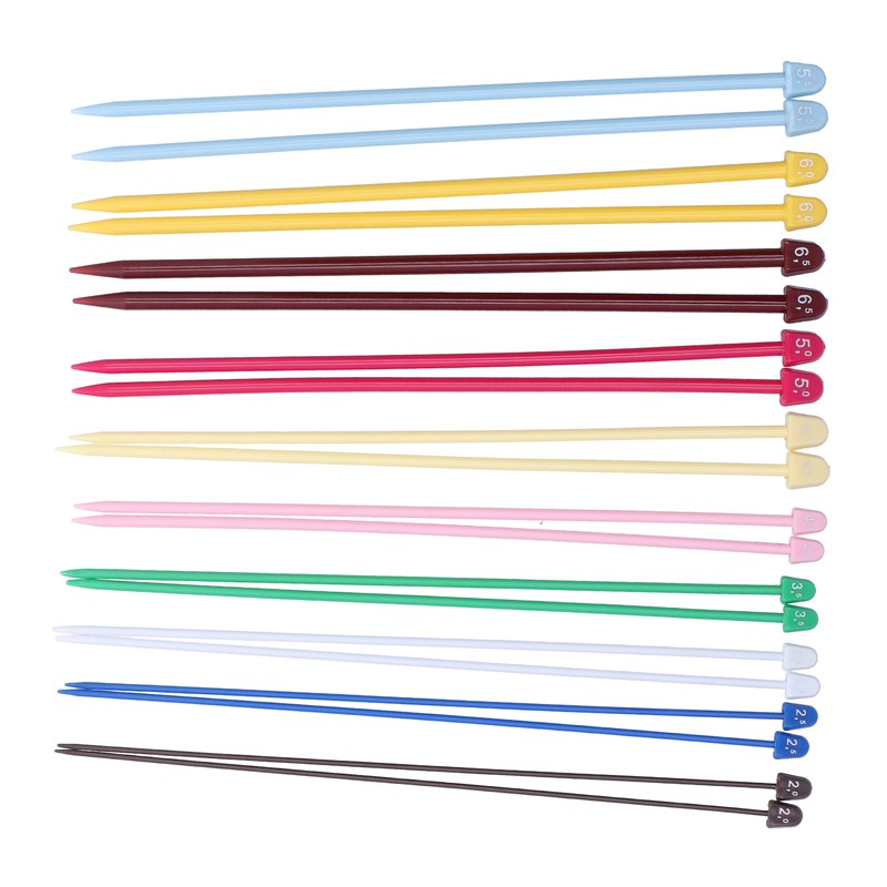 20Pcs Knitting Needles Multicolour Portable 26cm Sweater Needle Plastic Weaving