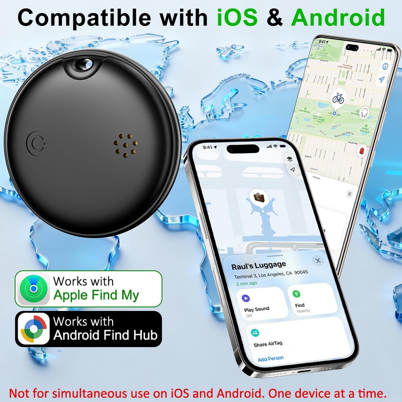 2026 Upgrade 4-Pack Smart Bluetooth Tracker – Android AirTag, Works
