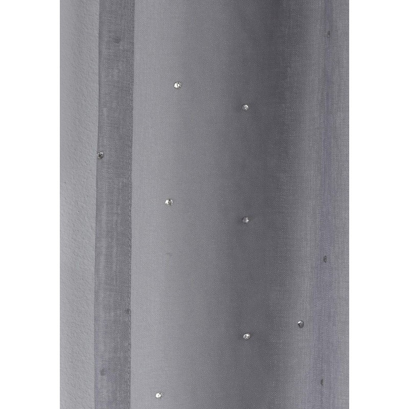 Tyrone Textiles Ltd Jewel Grey Diamante Voile Panel (Drop -
