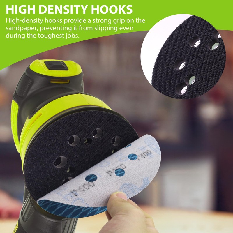 5-Inch Sander Replacement Pad, Hook and Loop Sanding Pad Compatible