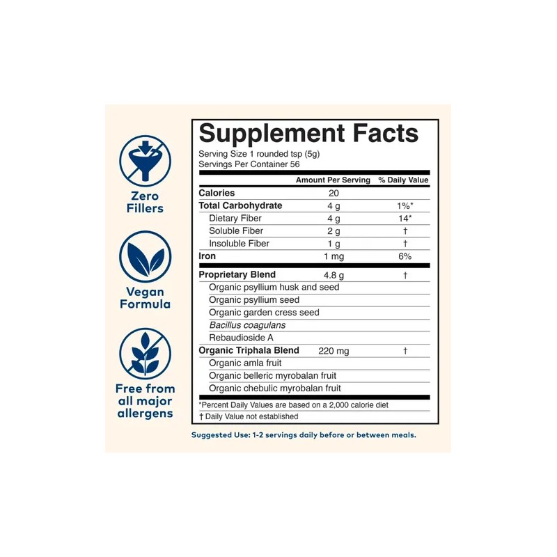 Organic India Psyllium Pre & Probiotic Fiber 283.5g