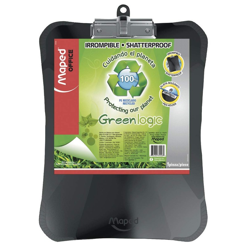 Maped Greenlogic, Clipboard, Tabla sujeta papel de plástico negro