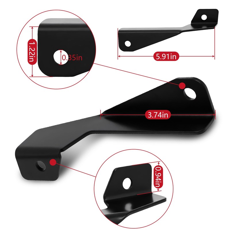 Upper Hood Ditch LED Light Pod Mount Brackets – Compatible